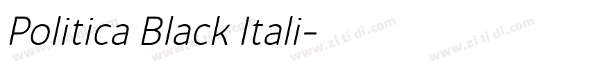 Politica Black Itali字体转换